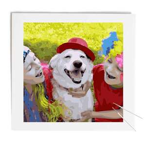 Malowanie po numerach 50x50-Ramka DIY - 50 x 50 cm